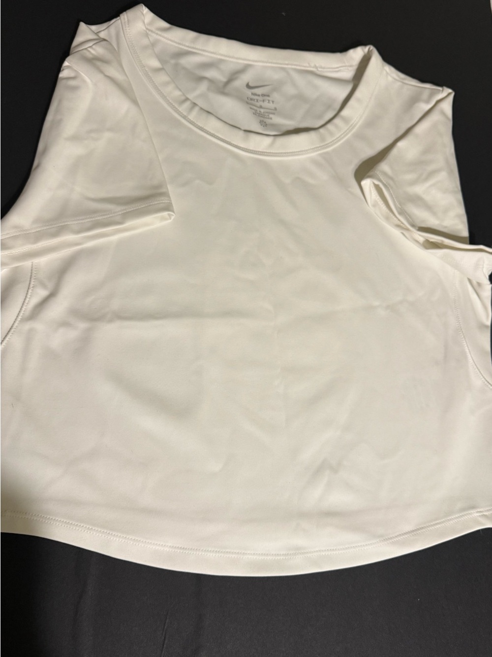 Nike White Crewneck Crop Tank